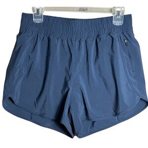 Running Shorts Nylon Blue Gray Panty Activewear Run Sportswear Gym Womens M